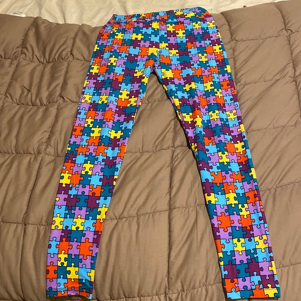 Lularoe autism puzzle piece leggings
